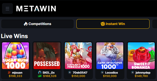 instant win examples